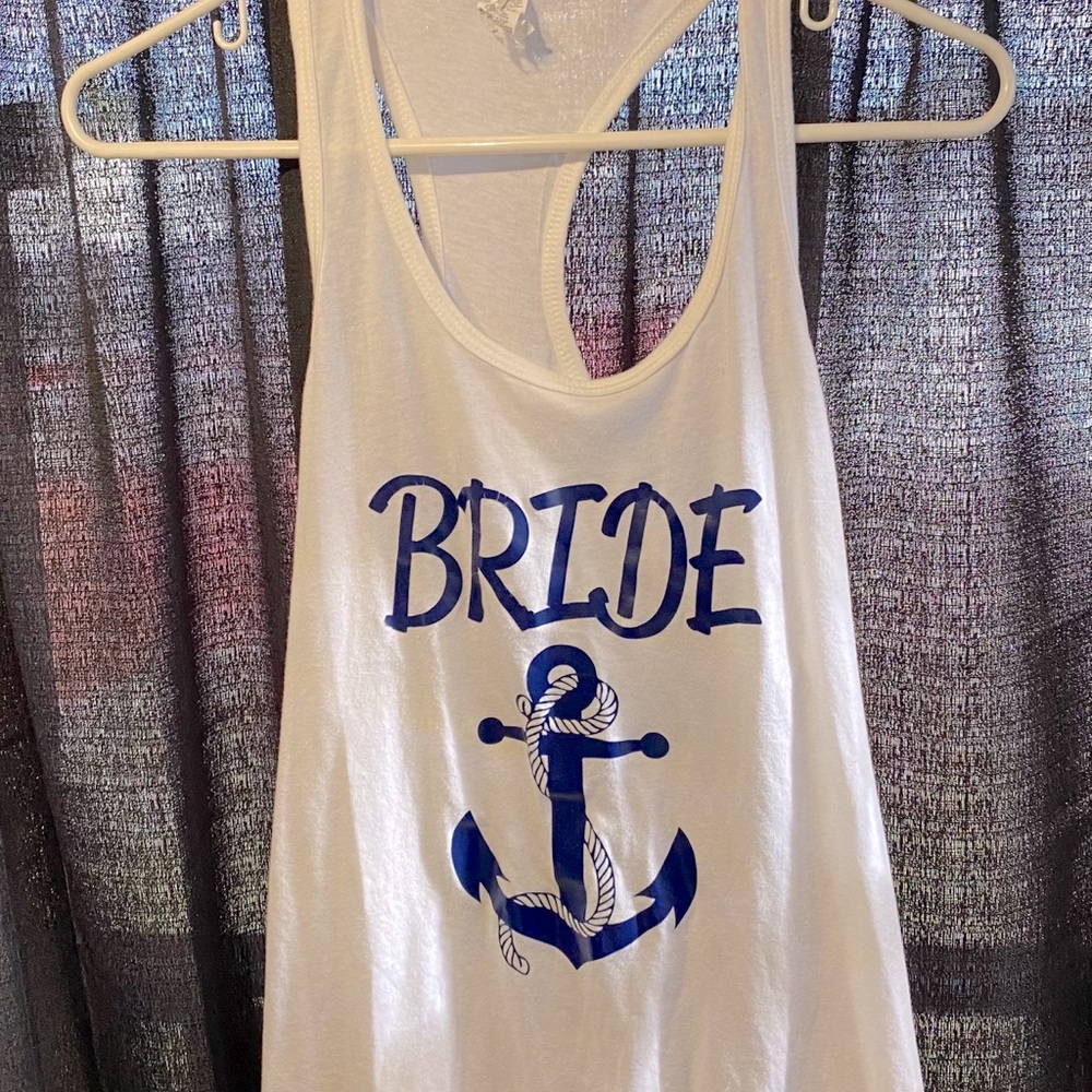 Bride nautical tank top